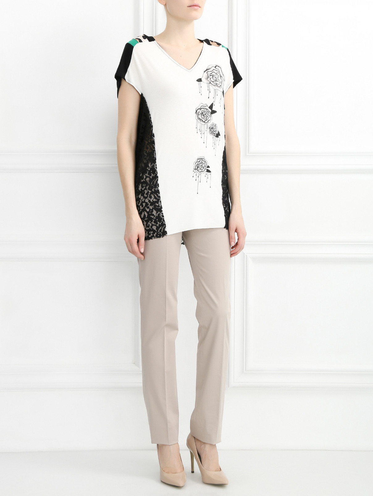 Блуза из смешанного хлопка с декором Antonio Marras  –  Модель Общий вид  – Цвет:  Мультиколор