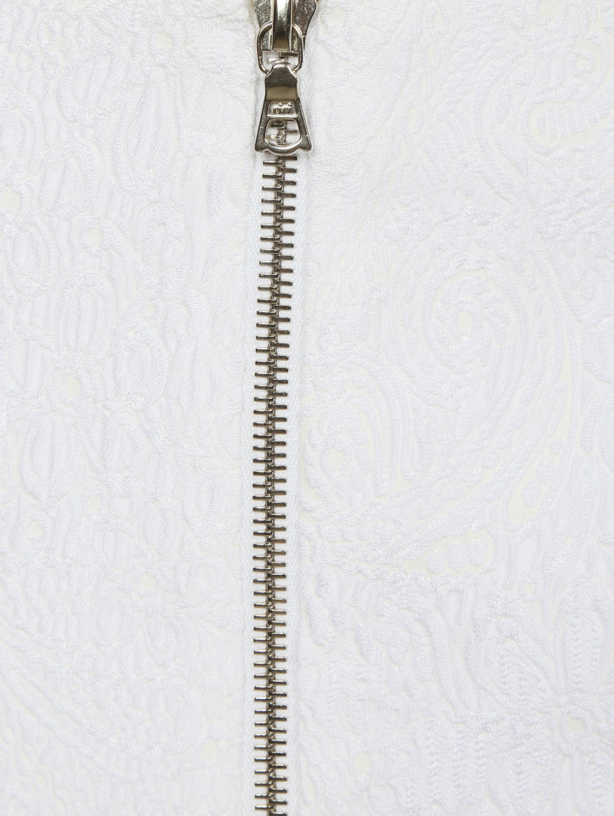 Юбка-карандаш с вышивкой из смешаного хлопка Yigal Azrouel  –  Деталь  – Цвет:  Белый