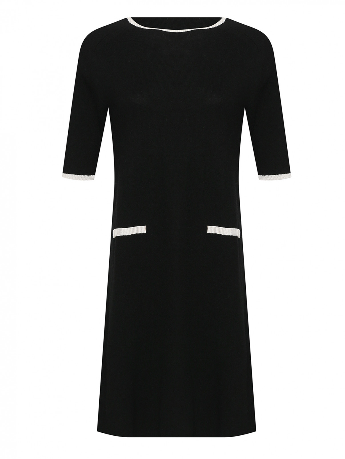 Платье-миди из шерсти и кашемира Max Mara  –  Общий вид  – Цвет:  Черный