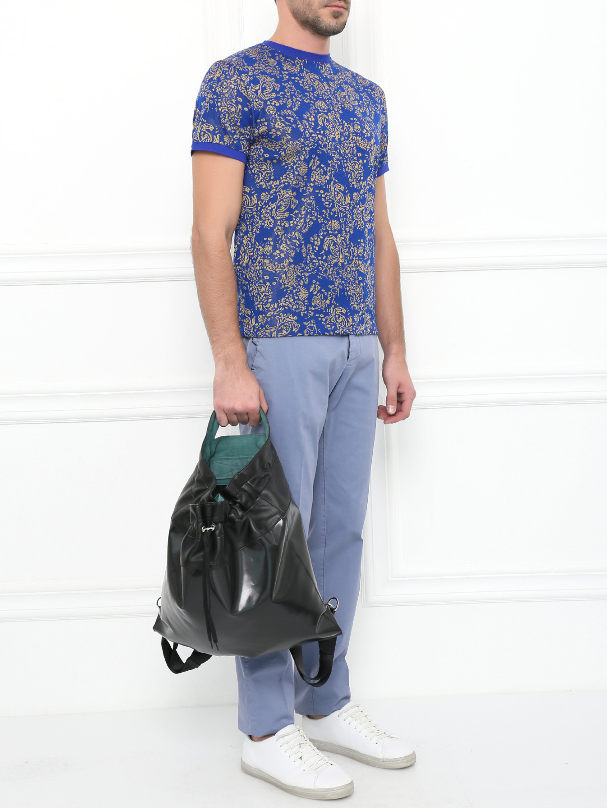Рюкзак с контрастной  отделкой внутри Jil Sander  –  Модель Общий вид  – Цвет:  Черный