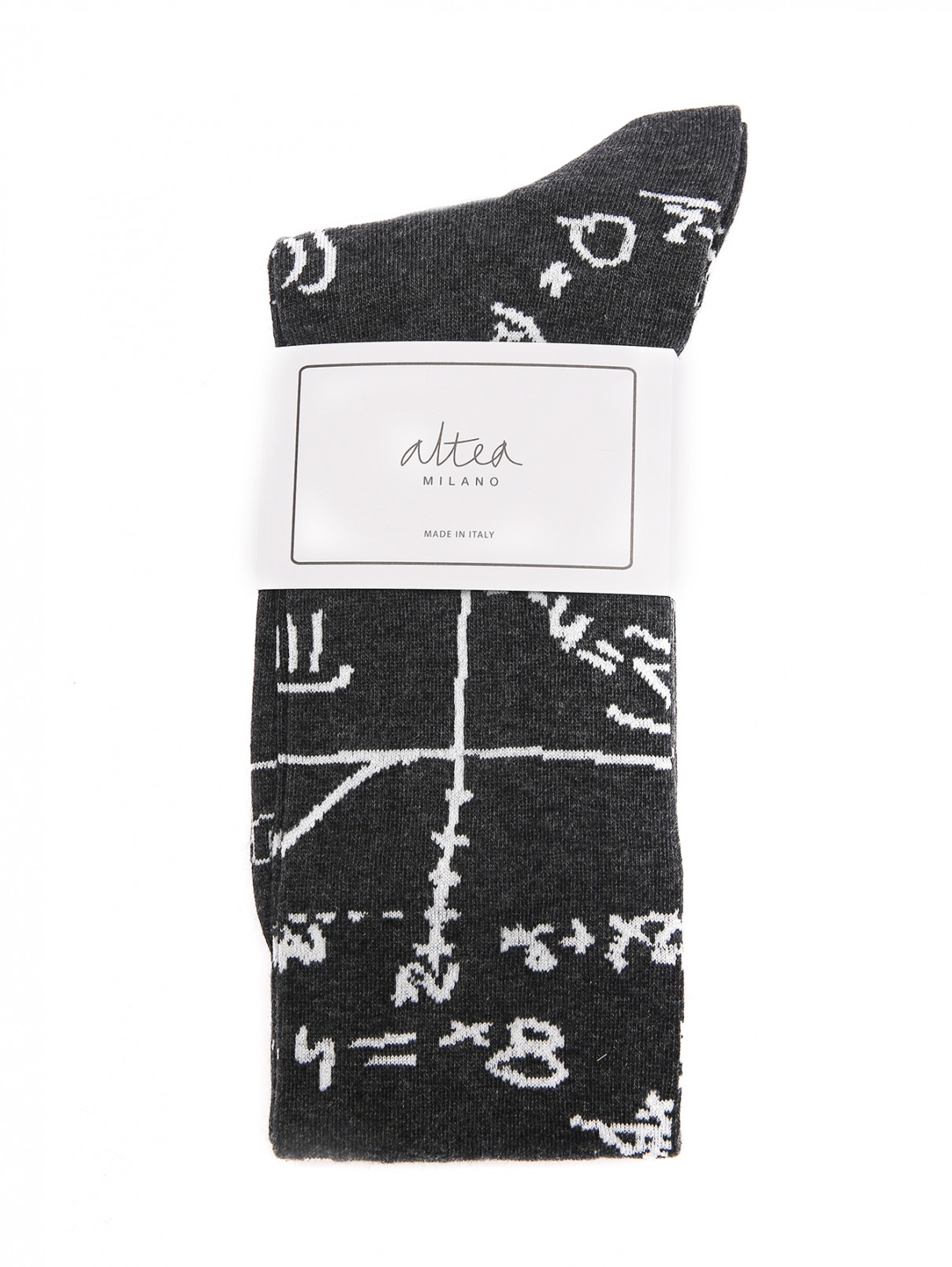 Носки из хлопка с узором Altea  –  Общий вид  – Цвет:  Серый