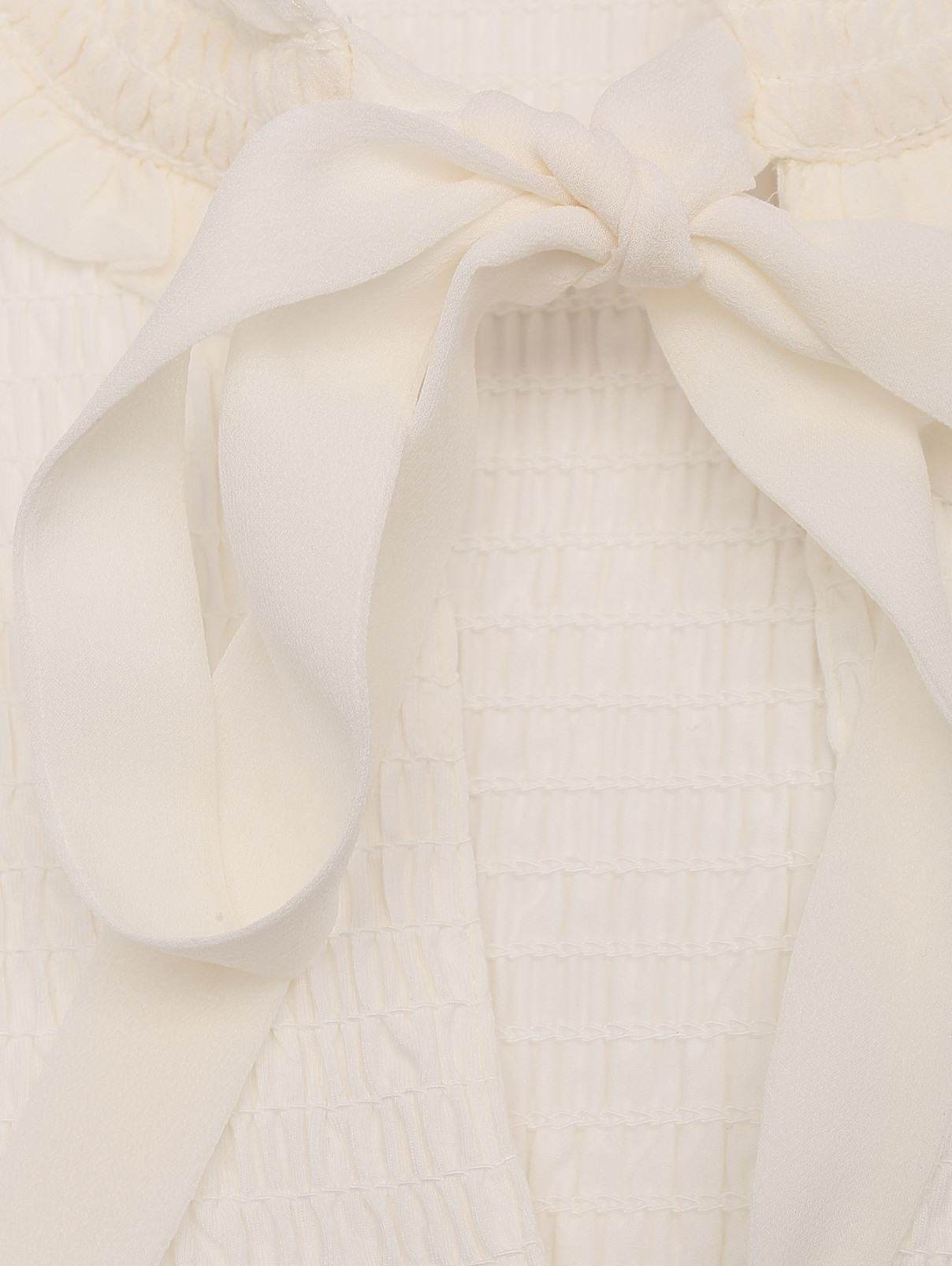 Комбинированная блуза с воланами Dorothee Schumacher  –  Деталь  – Цвет:  Белый