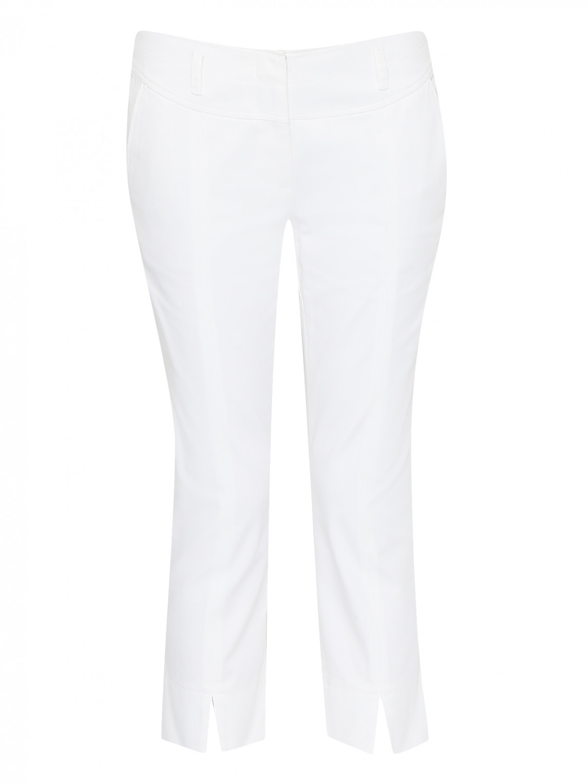 Укороченные брюки из хлопка Philosophy di Alberta Ferretti  –  Общий вид  – Цвет:  Белый