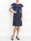 Платье из шелка с узором и цветными вставками Dorothee Schumacher  –  Модель Общий вид