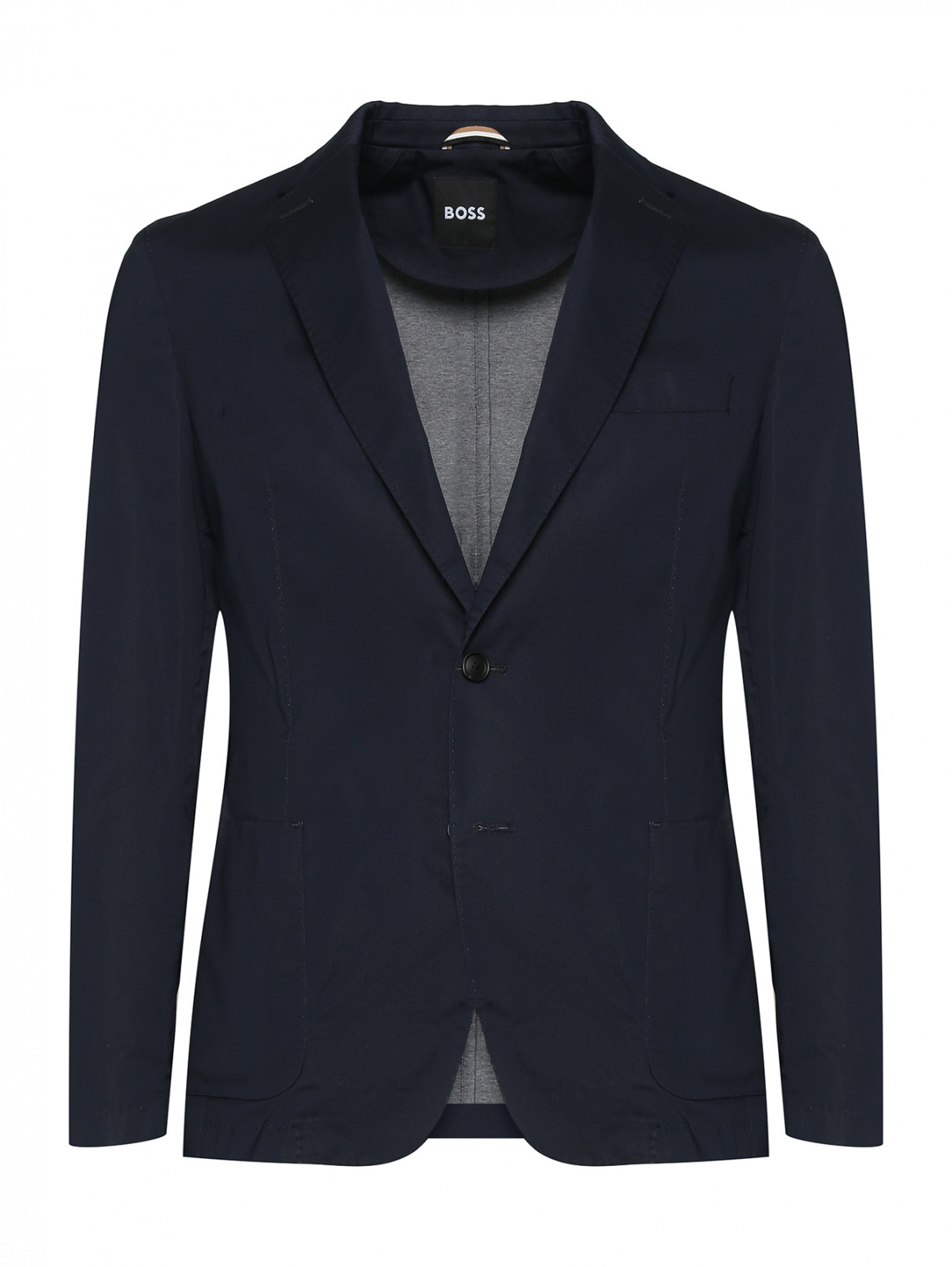 Пиджак из технологичной ткани Boss  –  Общий вид  – Цвет:  Синий