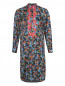 Платье асимметричного кроя с цветочным узором Max&Co  –  Общий вид