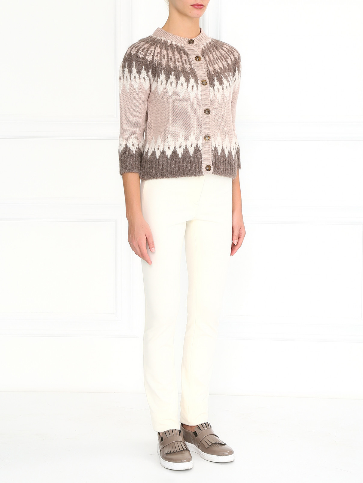 Зауженные брюки Jil Sander  –  Модель Общий вид  – Цвет:  Белый