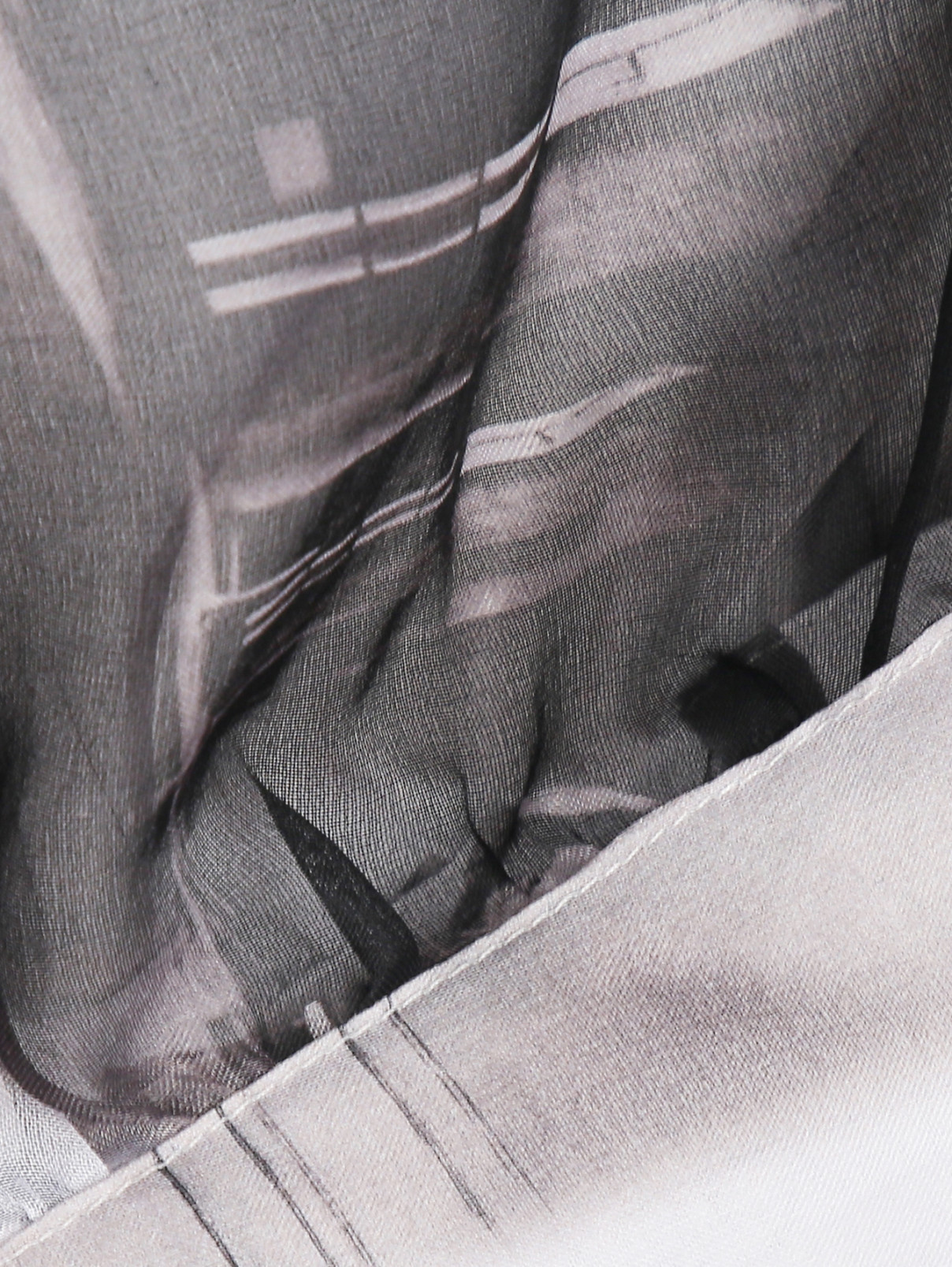 Шелковая блуза свободного кроя Marina Rinaldi  –  Деталь1  – Цвет:  Серый