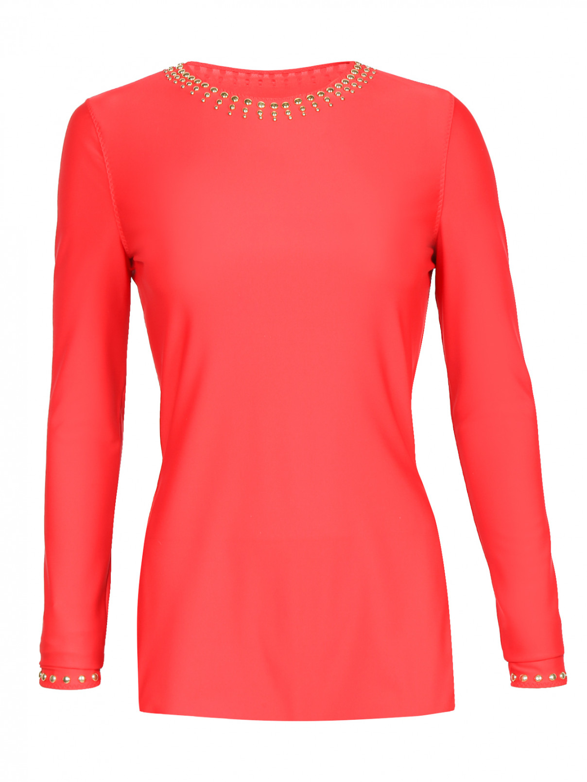 Блуза с декоративной отделкой Maison Margiela  –  Общий вид  – Цвет:  Красный