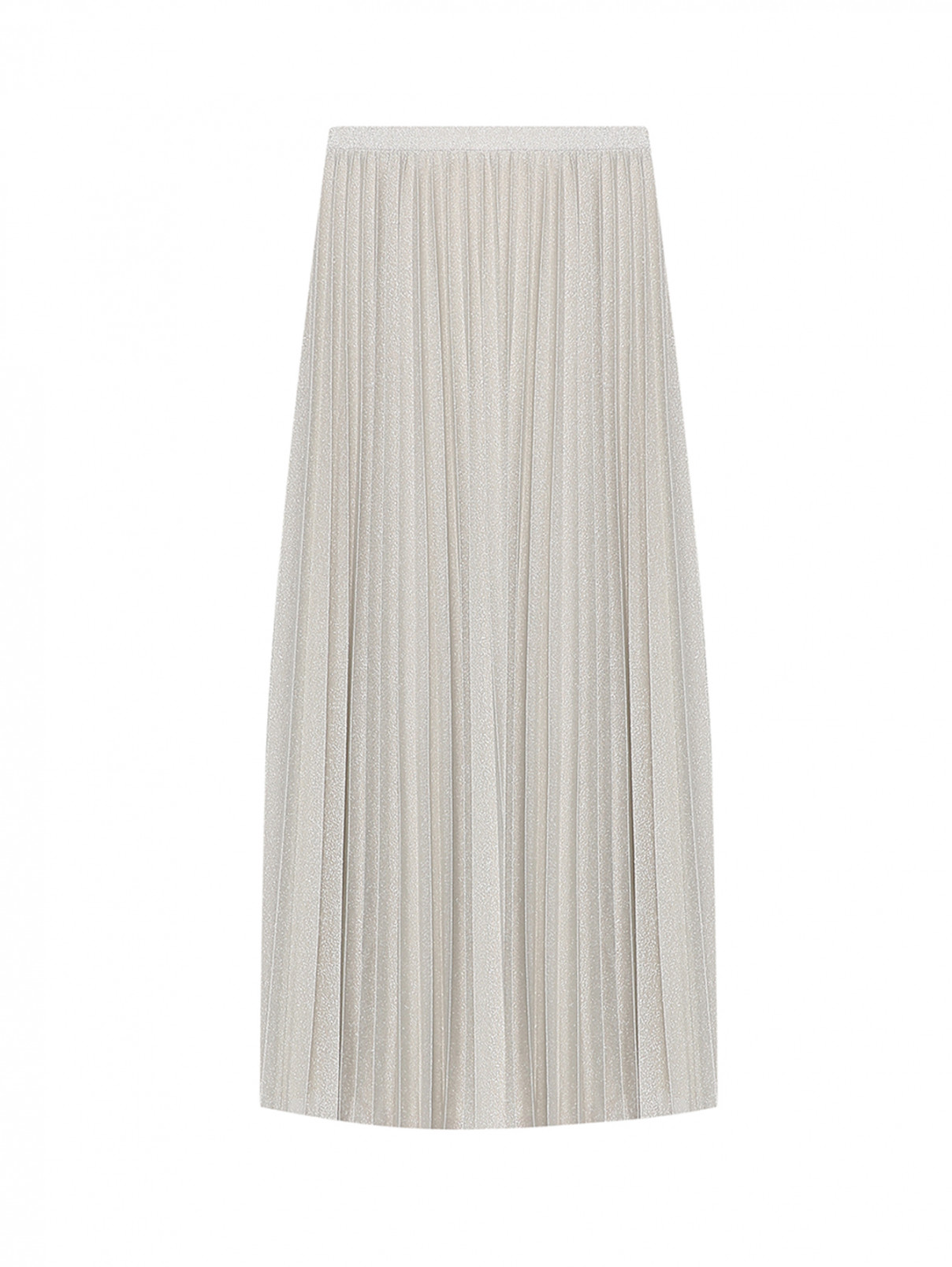 Плиссированная юбка на резинке Max&Co  –  Общий вид  – Цвет:  Серый