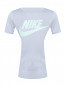 Однотонная футболка с принтом Nike  –  Общий вид