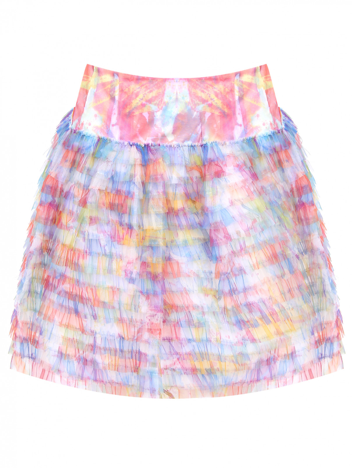 Пышная юбка с оборками Simonetta  –  Общий вид  – Цвет:  Мультиколор