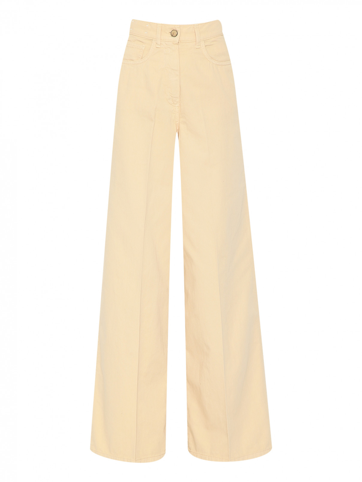 Широкие брюки из хлопка Alysi  –  Общий вид  – Цвет:  Желтый