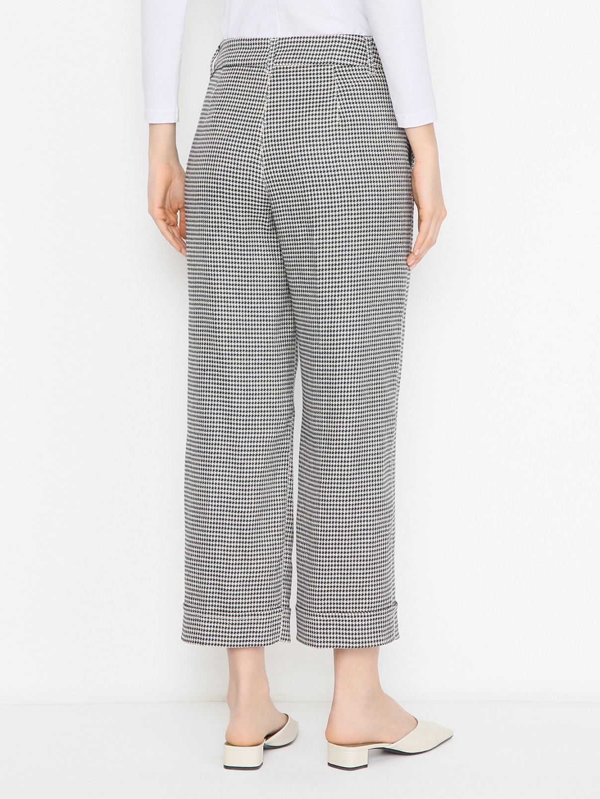 Брюки в гусиную лапку Max Mara  –  МодельВерхНиз1  – Цвет:  Узор
