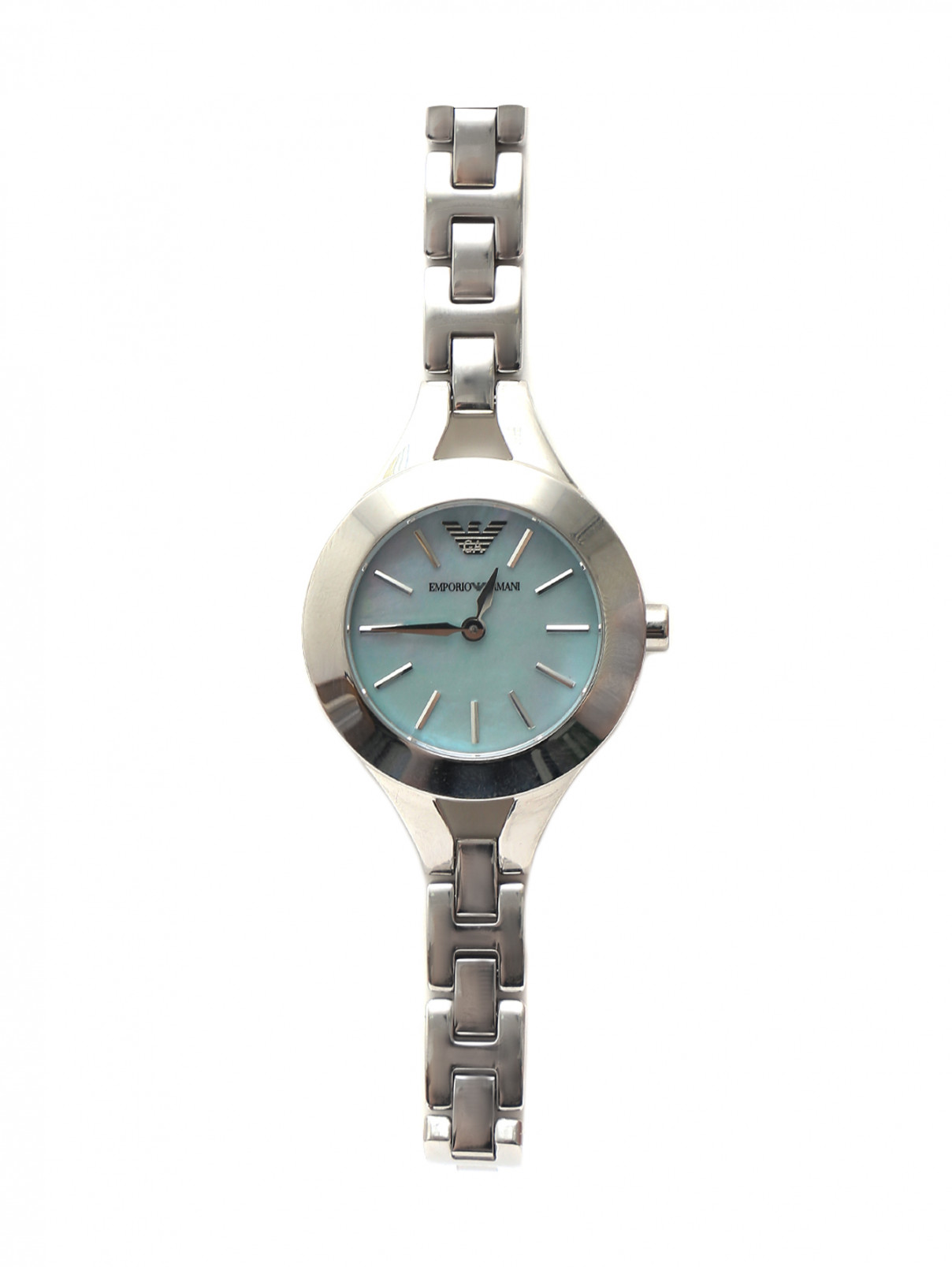 Часы с металлическим браслетом Emporio Armani  –  Общий вид  – Цвет:  Серый