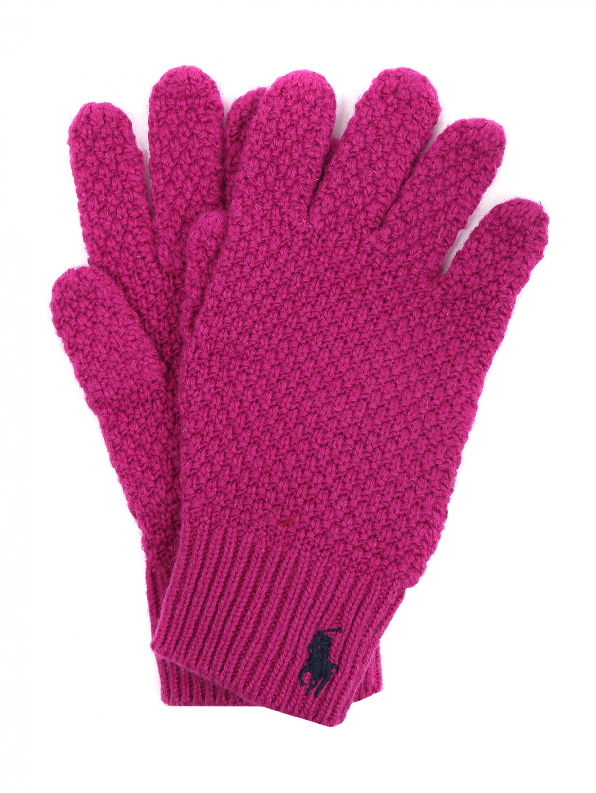 Перчатки с логотипом Ralph Lauren  –  Общий вид  – Цвет:  Фиолетовый