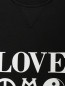Свитшот из хлопка с принтом Love Moschino  –  Деталь