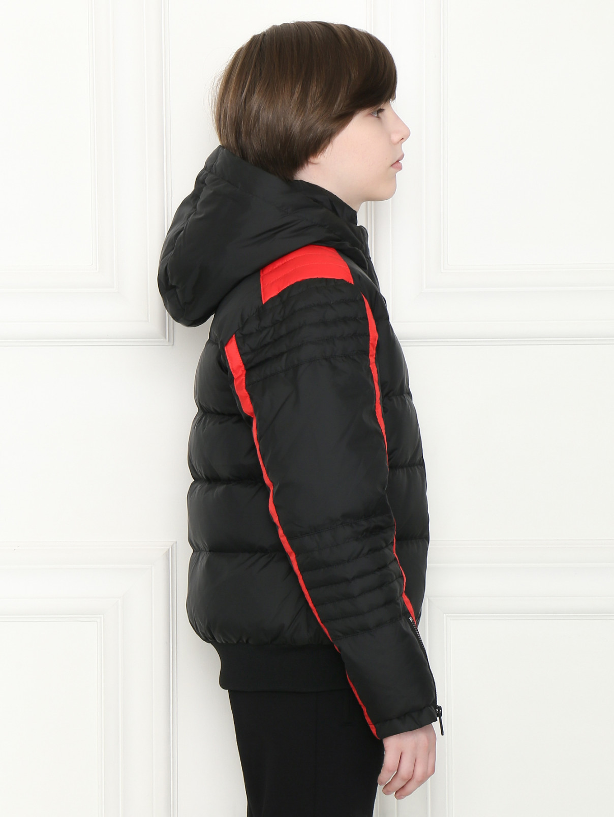 Куртка на молнии с контрастной отделкой Givenchy  –  МодельВерхНиз2  – Цвет:  Черный