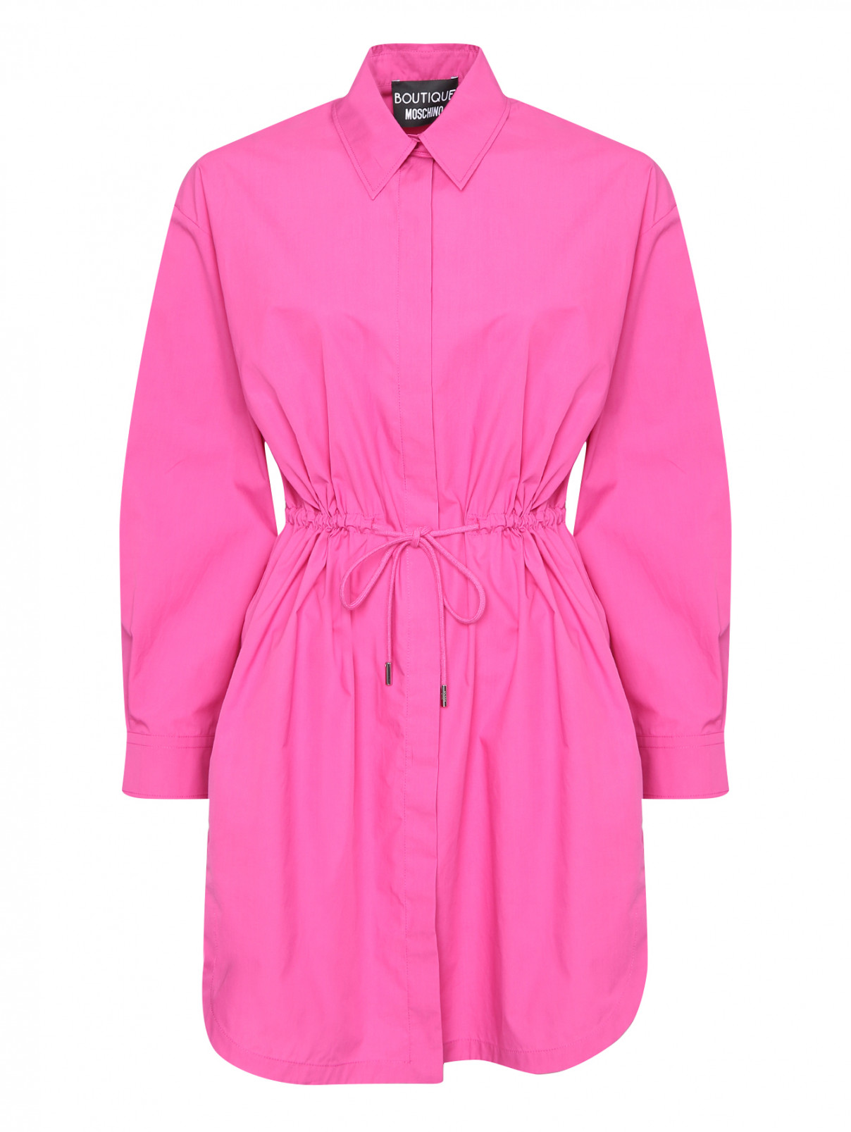 Удлиненная блуза из хлопка Moschino Boutique  –  Общий вид  – Цвет:  Фиолетовый