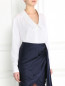 Блуза из хлопка с длинными рукавами Jean Paul Gaultier  –  Модель Верх-Низ