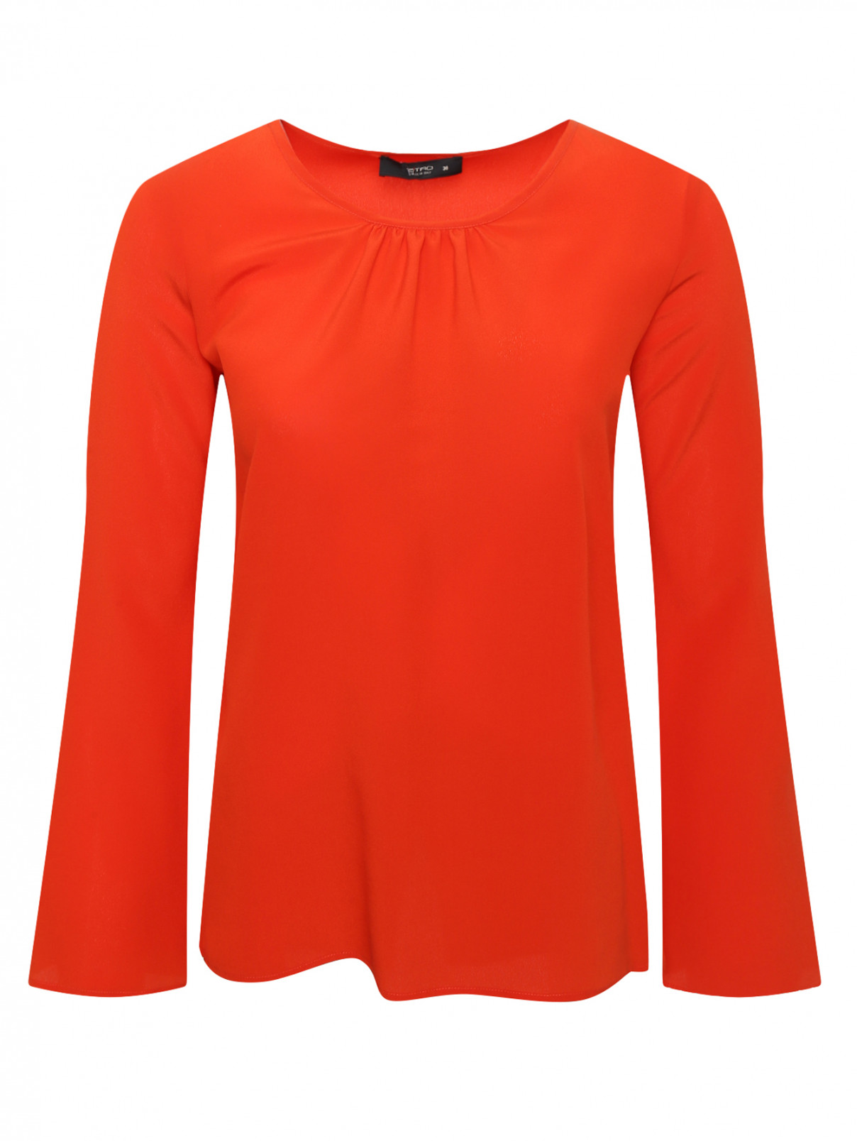 Блуза из шелка Etro  –  Общий вид  – Цвет:  Оранжевый
