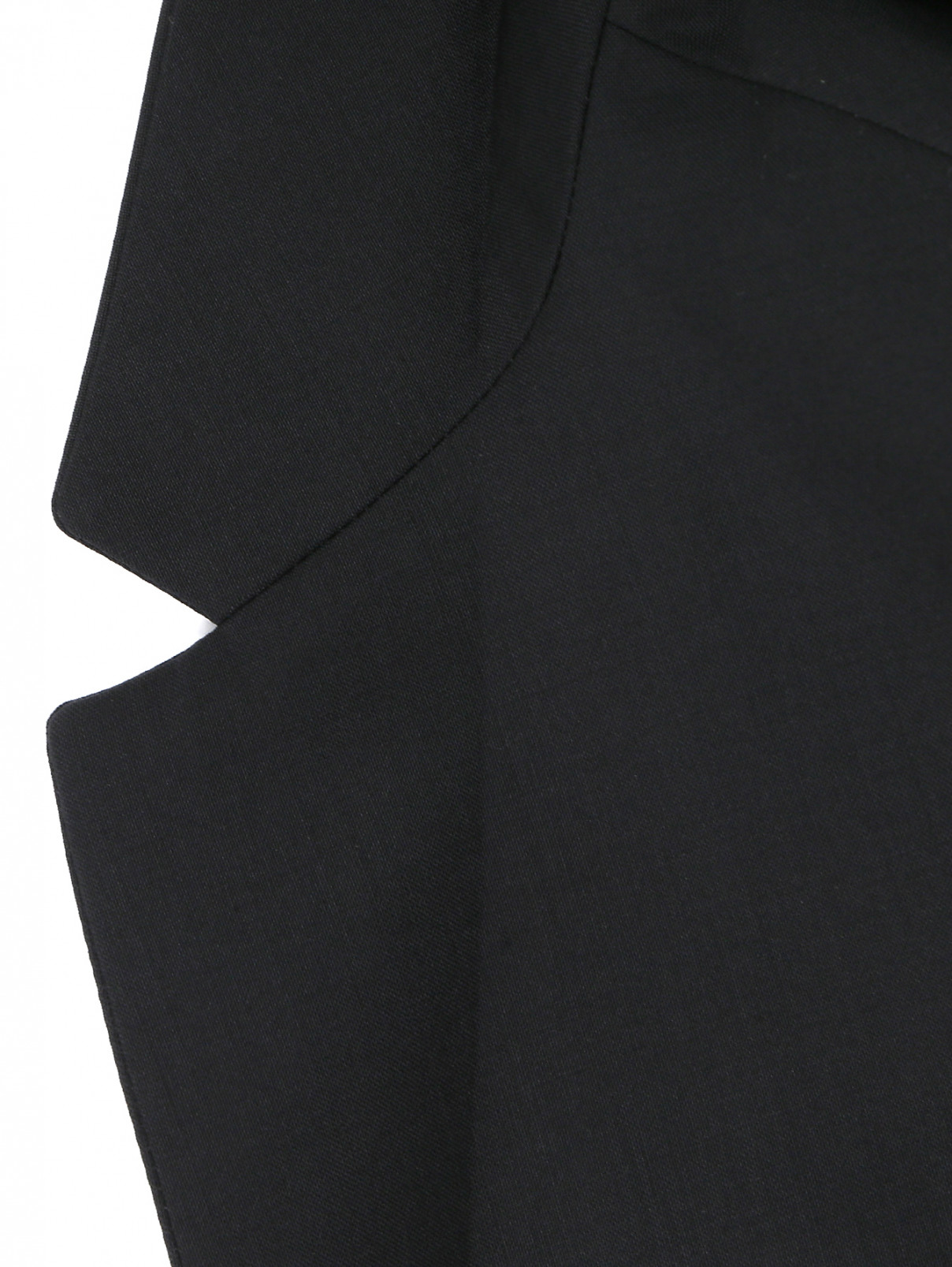 Классический пиджак из шерсти Dal Lago  –  Деталь1  – Цвет:  Черный