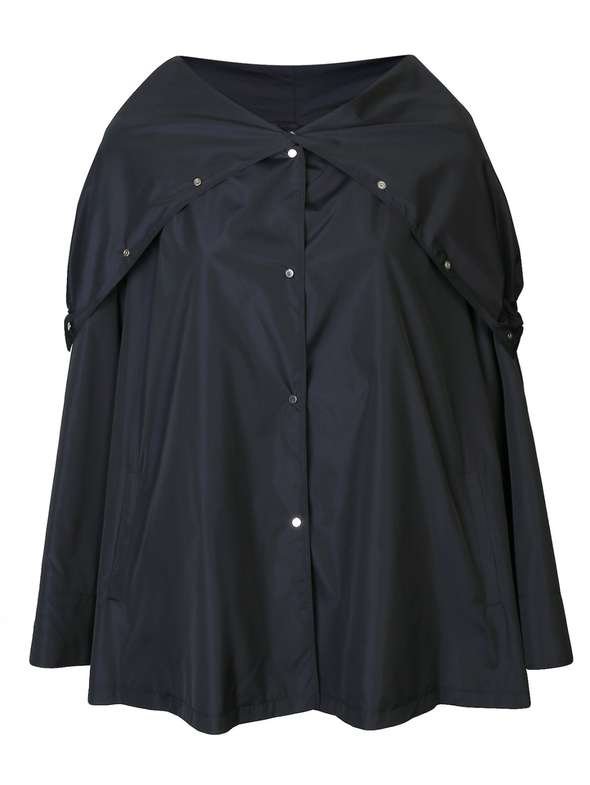 Куртка свободного кроя с карманами Marina Rinaldi  –  Общий вид  – Цвет:  Синий