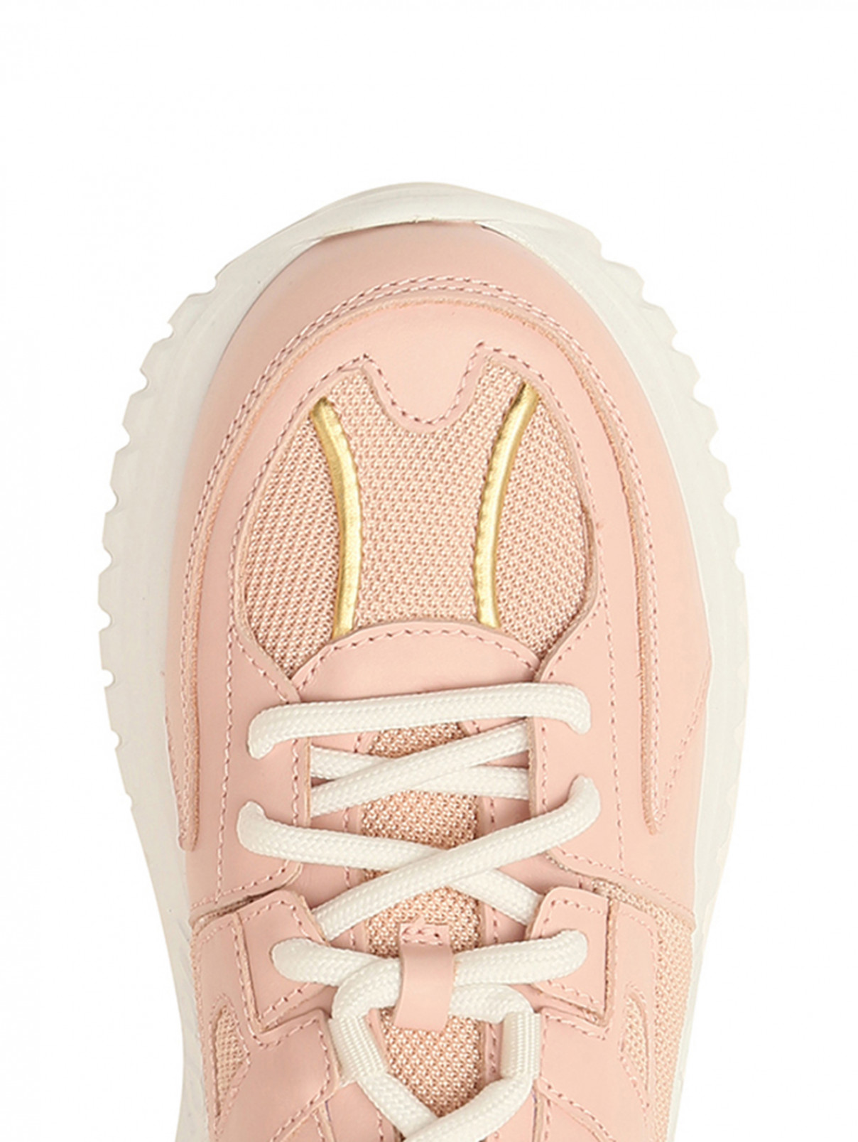 Кроссовки на шнуровке с логотипом Philipp Plein  –  Деталь  – Цвет:  Розовый