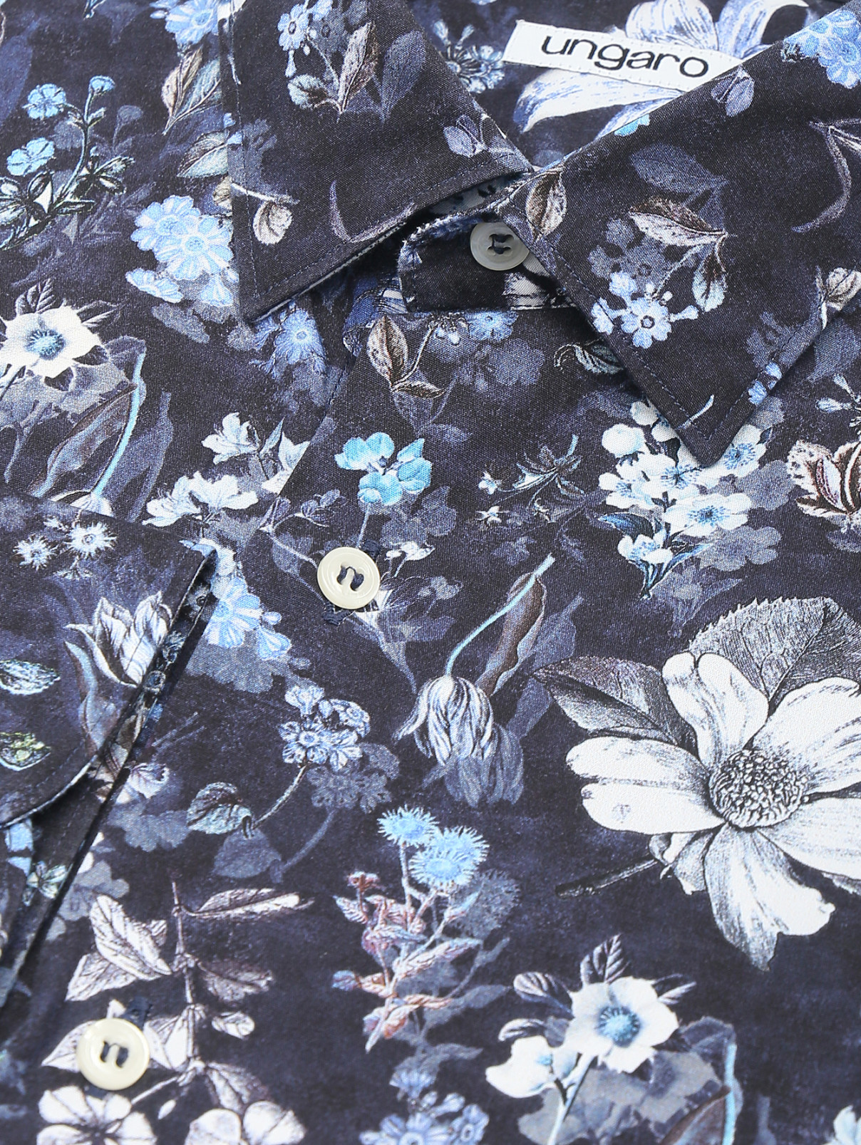 Рубашка из хлопка с цветочным узором Ungaro  –  Деталь  – Цвет:  Узор
