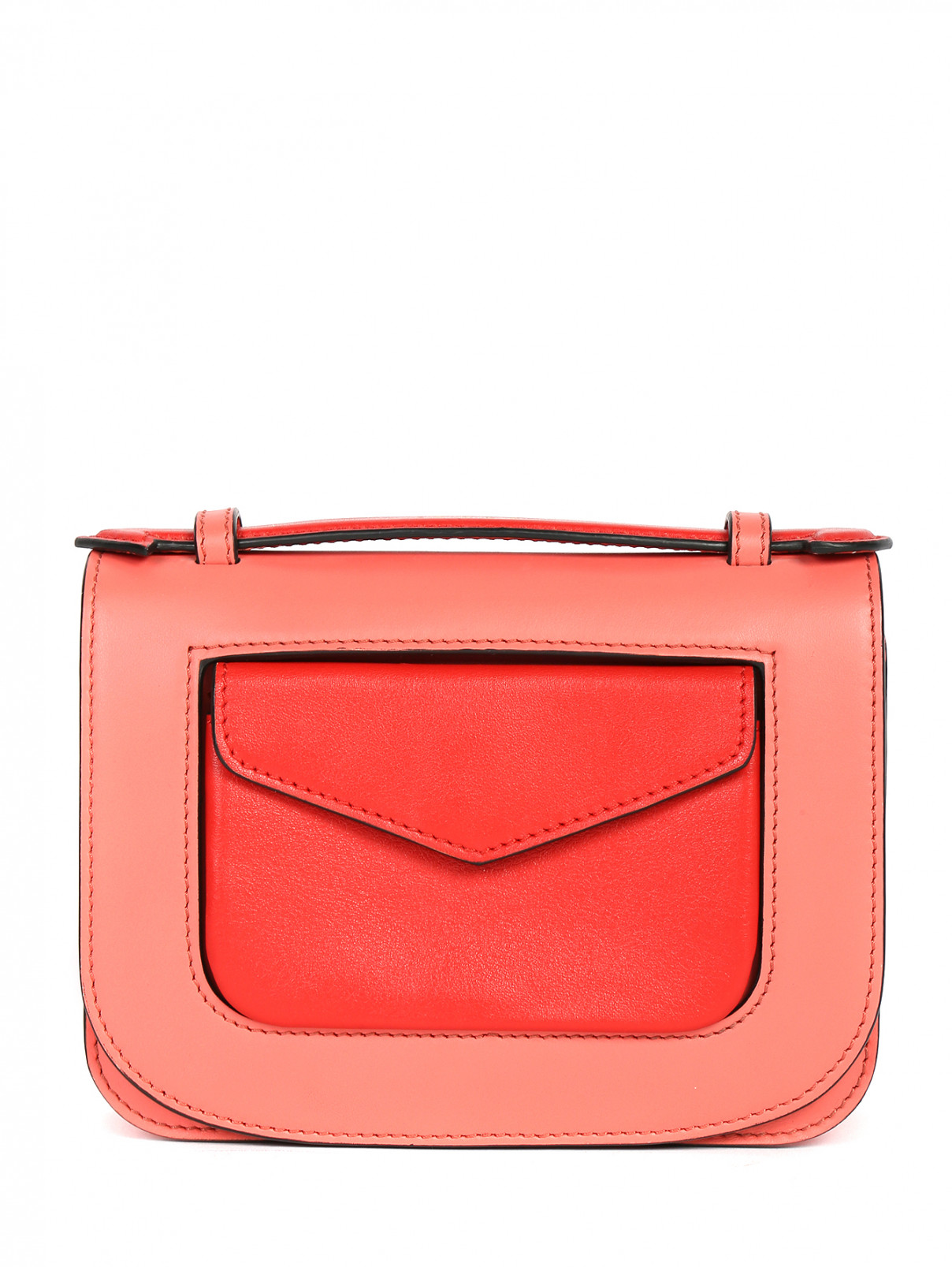 Поясная сумка из гладкой кожи Stee  –  Общий вид  – Цвет:  Красный