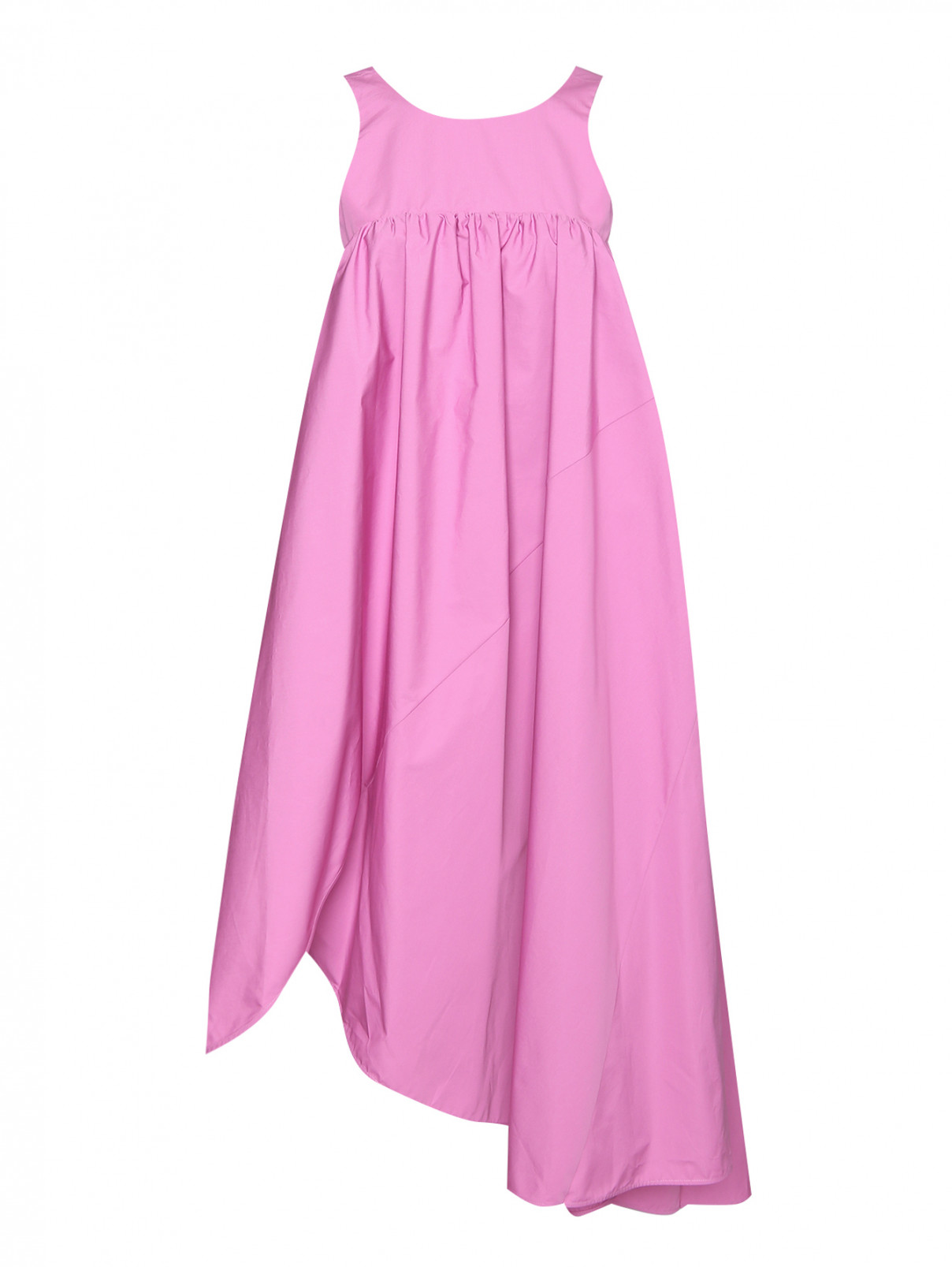 Платье из хлопка свободного кроя Nina Ricci  –  Общий вид  – Цвет:  Розовый
