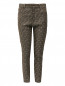 Укороченные брюки с абстрактным узором и фактурой N21  –  Общий вид