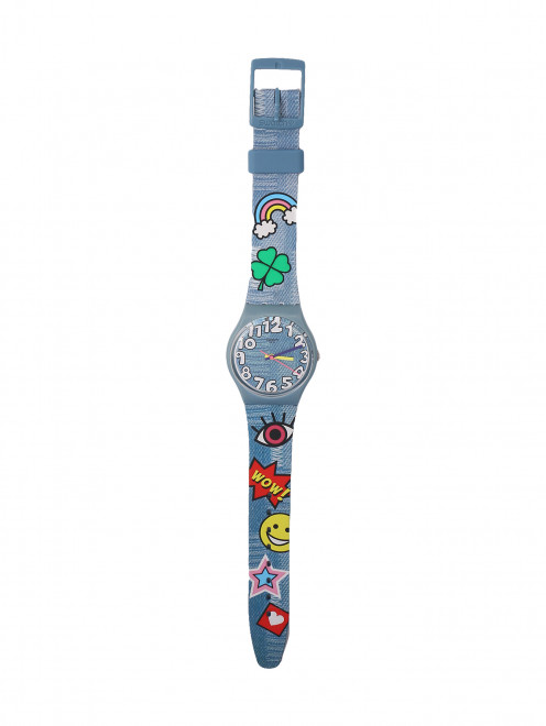 Кварцевые часы с узором Swatch - Общий вид