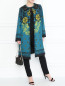Пальто с узором и декоративной аппликацией Marina Rinaldi  –  МодельОбщийВид
