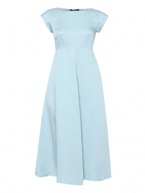 Платье из вискозы и льна с короткими руквами Weekend Max Mara - Общий вид