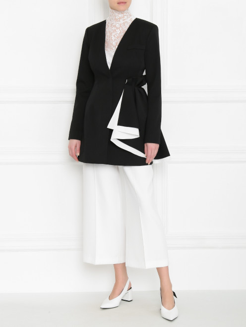 Блуза из сетки с вышивкой  Carolina Herrera - МодельОбщийВид