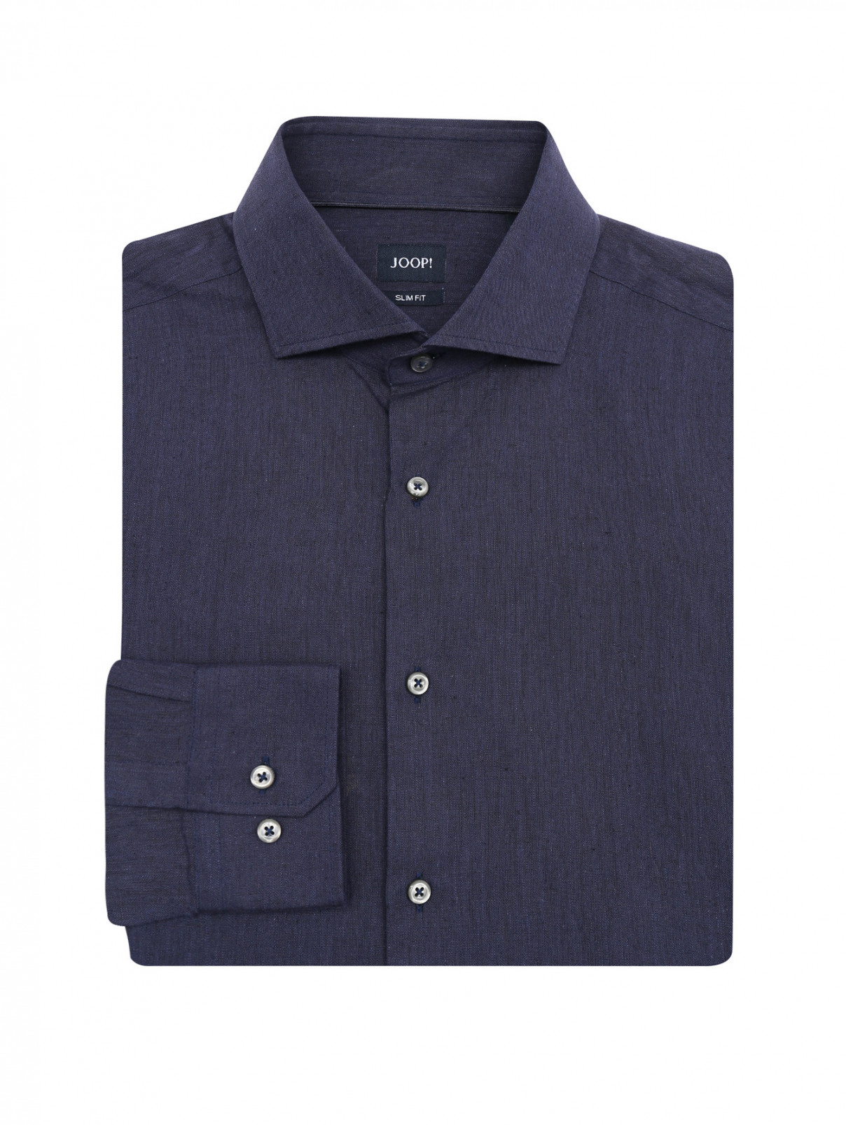 Рубашка из хлопка и льна Joop  –  Общий вид  – Цвет:  Синий