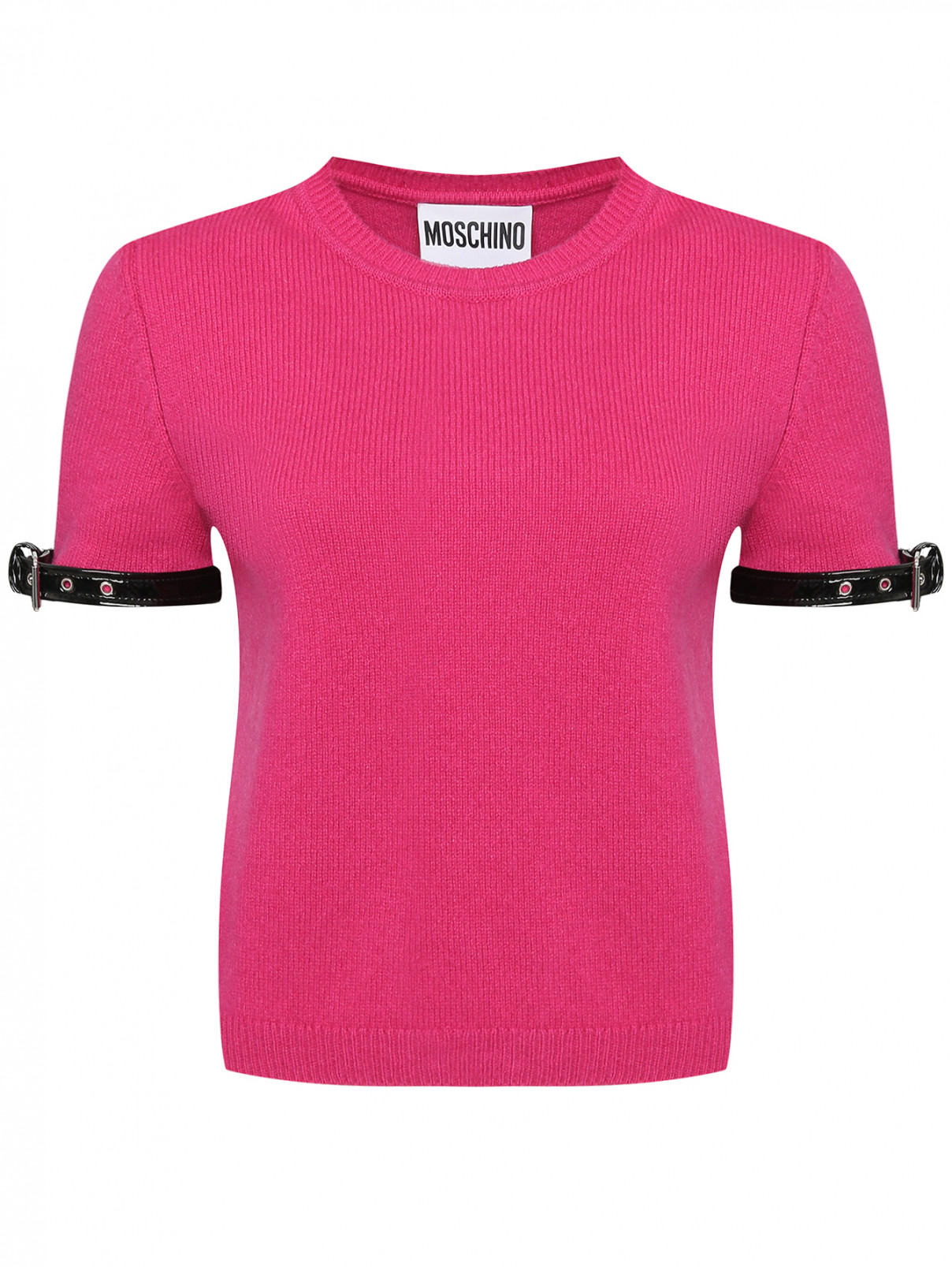Джемпер с декором на рукавах Moschino  –  Общий вид  – Цвет:  Розовый
