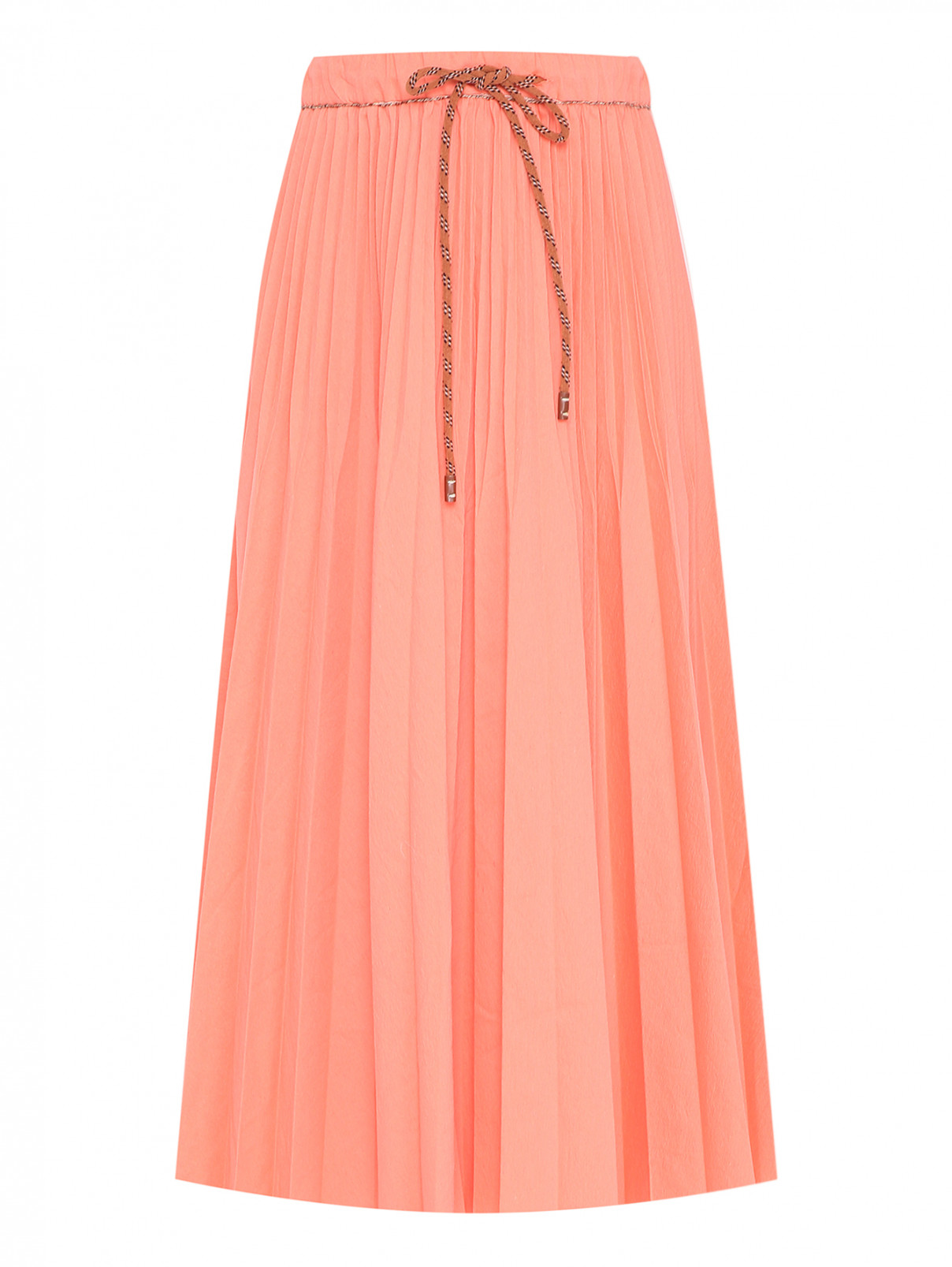 Плиссированная юбка Alysi  –  Общий вид  – Цвет:  Оранжевый