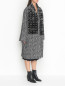 Пальто из шерсти с шарфом Marina Rinaldi  –  МодельВерхНиз