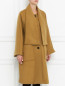 Пальто из шерсти с накладными карманами Tory Burch  –  Модель Верх-Низ