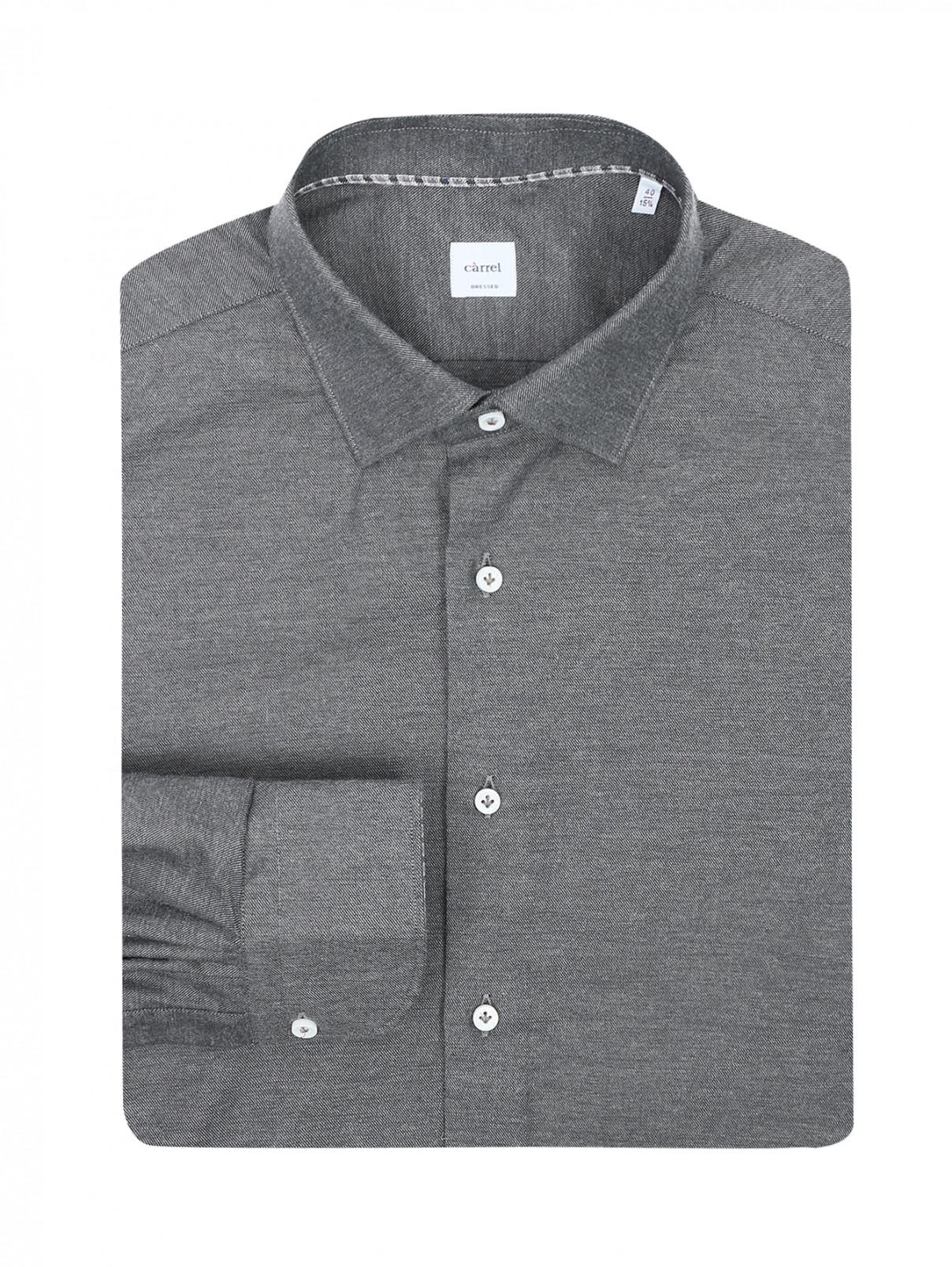 Рубашка из хлопка Carrel  –  Общий вид  – Цвет:  Серый