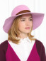 Шляпа из шерсти с узором и контрастной отделкой Borsalino  –  МодельОбщийВид