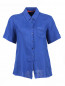 Льняная блуза с накладным карманом Marina Sport  –  Общий вид