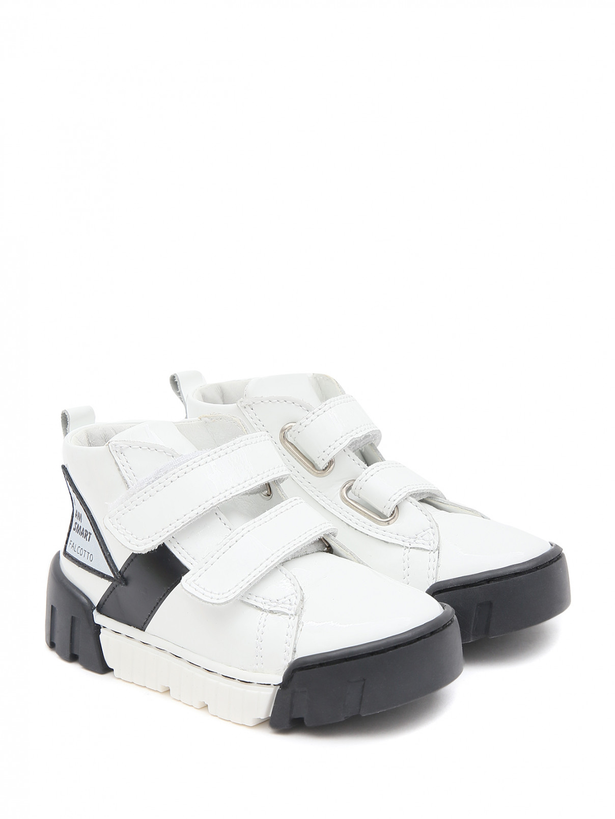 Лаковые ботинки на липучках FALCOTTO  –  Общий вид  – Цвет:  Белый