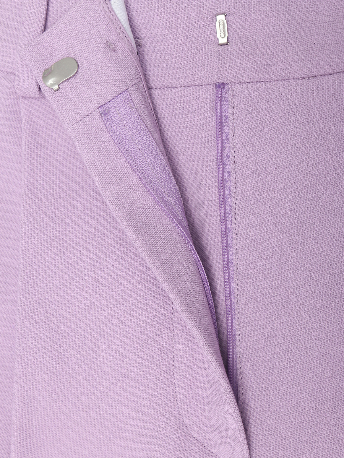 Широкие брюки из хлопка Sportmax  –  Деталь  – Цвет:  Фиолетовый