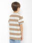 Хлопковая футболка в полоску Eleventy  –  МодельВерхНиз1