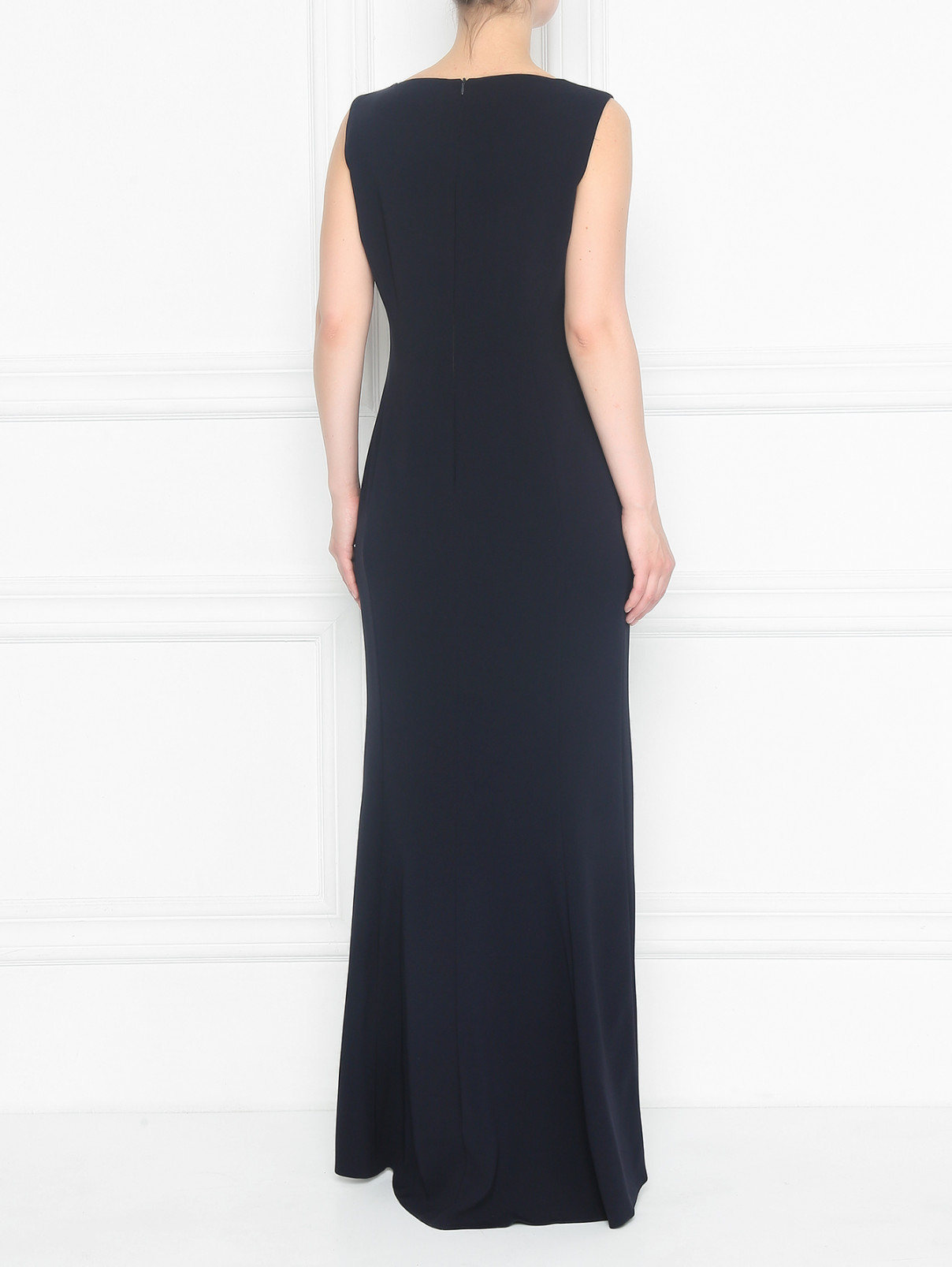 Платье-макси, декорированное бисером Marina Rinaldi  –  МодельВерхНиз1  – Цвет:  Синий