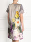 Платье-трапеция из смешанного шелка с узором Antonio Marras  –  Модель Верх-Низ1
