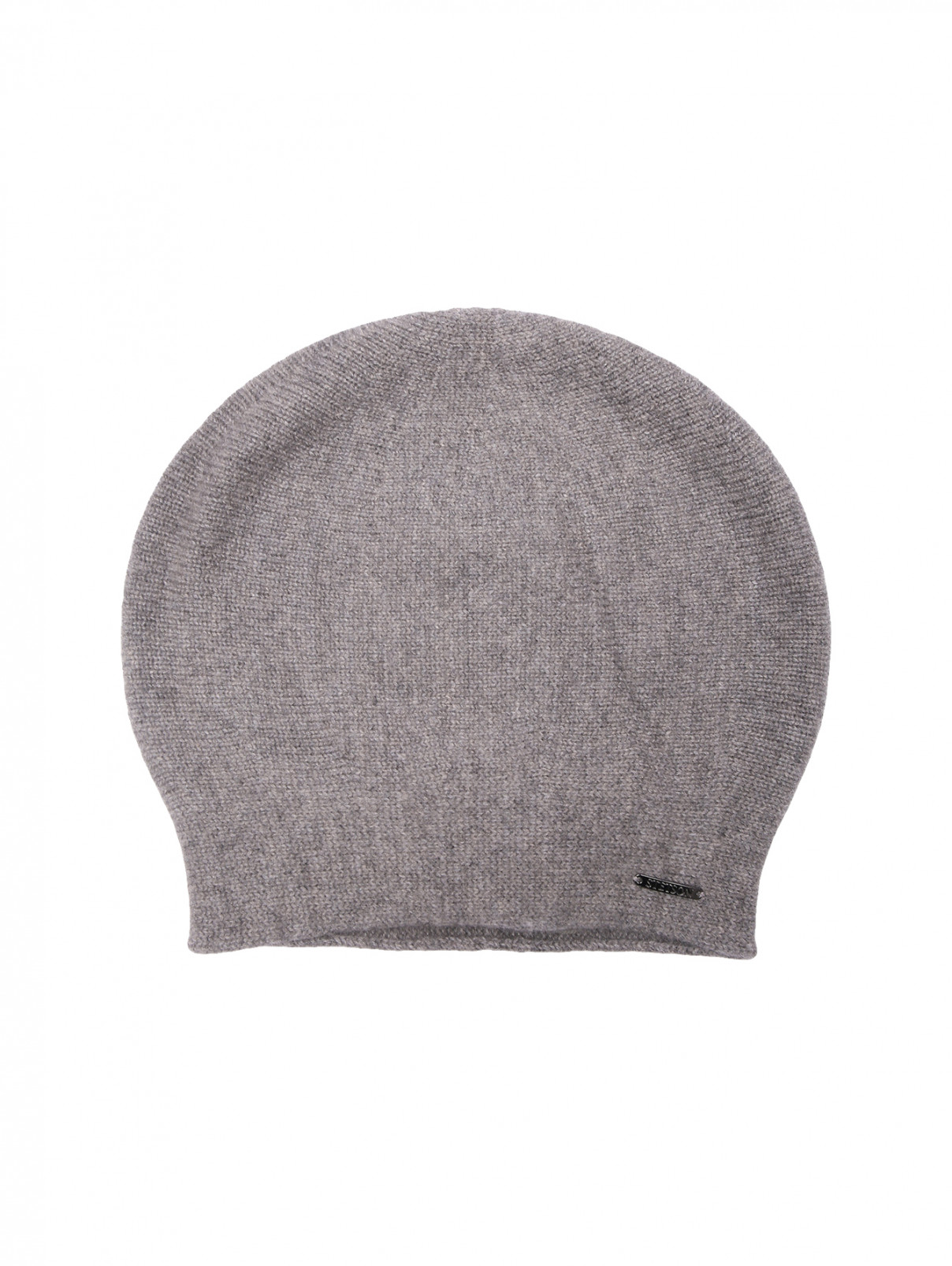 Однотонная шапка из кашемира Stetson  –  Общий вид  – Цвет:  Серый
